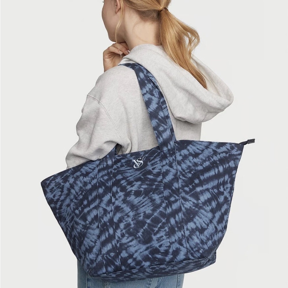 Victoria's Secret Navy Tie-Dye Tote Bag